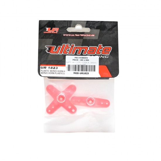 PLASTIC SERVO HORN KIT FOR JR / SANWA / KO (2u.) PINK