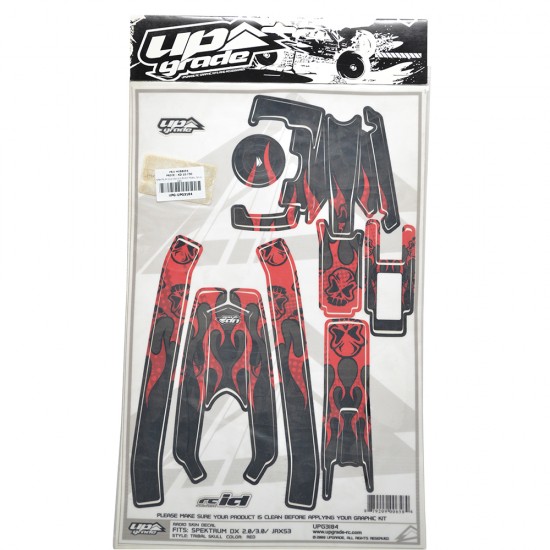 SPEKTRUM DX2.0/DX3.0/JRXS3 TRIBAL SKULL RED