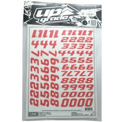 FACTORY V2 NUMBERS 1/8 OFF ROAD RED