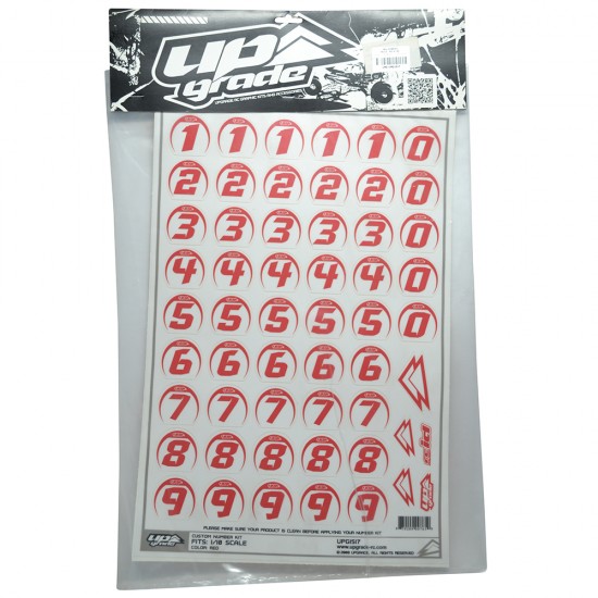 FACTORY V2 NUMBERS 1/10 OFF ROAD RED