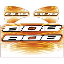 XRAY XB808 WING STICKER  DIECUT  WHITE