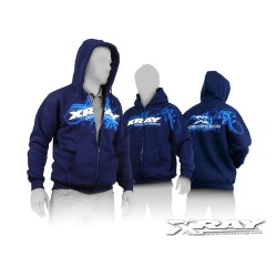 XRAY SWEATER HOODED WITH ZIPPER - BLUE (XXXL)