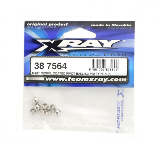 M18T NICKEL COATED PIVOT BALL 6.3 MM TYPE B (8)