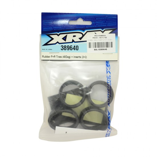 RUBBER TIRES + INSERTS, F+R (40DEG)
