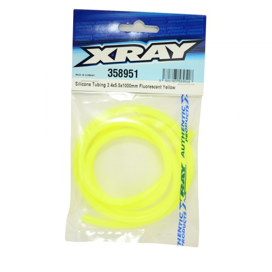 SILICONE TUBING 1M(2.4X5.5MM) FLUORESCENT YELLOW