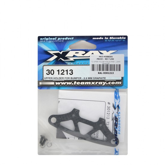 T2 UPPER HOLDER FOR BUMPER- 2,5MM GRAPHITE