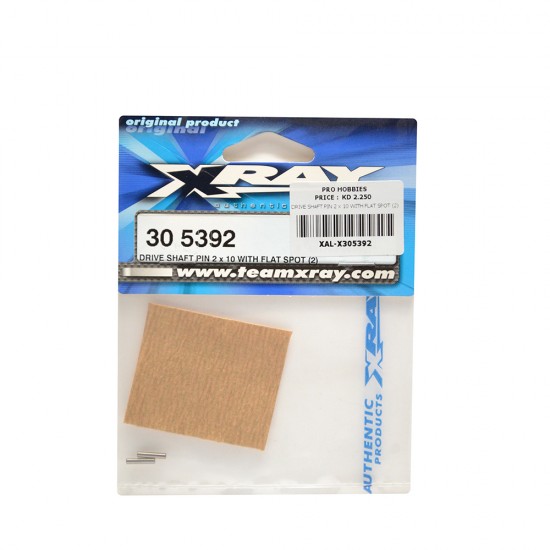 DRIVE SHAFT PIN 2 x 10 WITH FLAT SPOT (2)