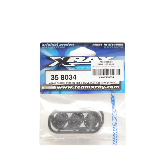 XB808 SHOCK PISTON SET 8HOLE 1.2 1.3 10H. 1.