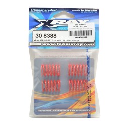 XRAY SPRING-SET D1.9 (35 LB) LIGHT-RED   (4)