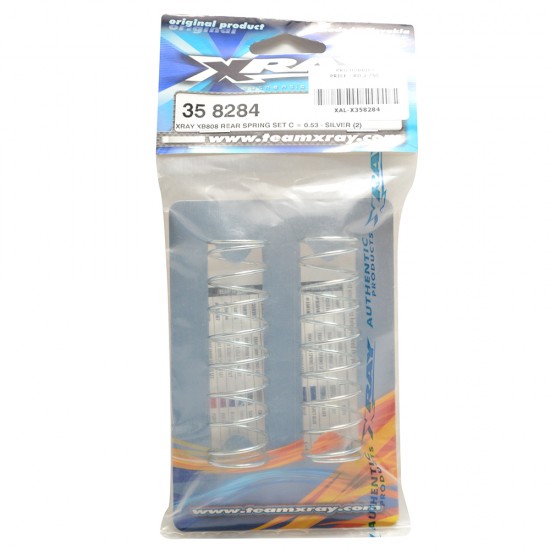 XRAY XB808 REAR SPRING SET C = 0.53 - SILVER (2)