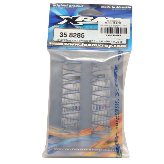 XRAY XB808 REAR SPRING SET C  0.57 - GREY-BLUE (2)