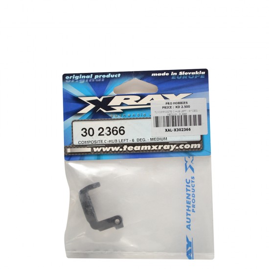 T2 COMPOSITE C-HUB LEFT - 6° DEG. - MEDIUM - RUBBE