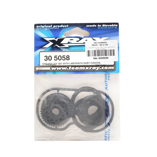 T2 008 DIFF PULLEY 38T WITH LABYRINTH DUST COVERS