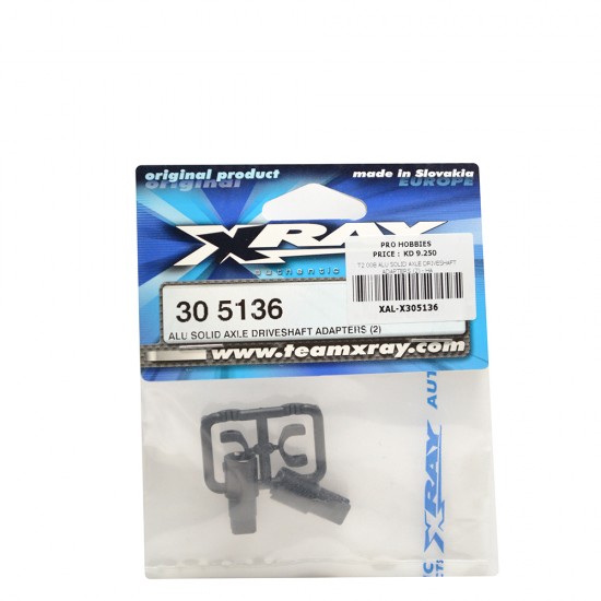 T2 008 ALU SOLID AXLE DRIVESHAFT ADAPTERS (2) - HA