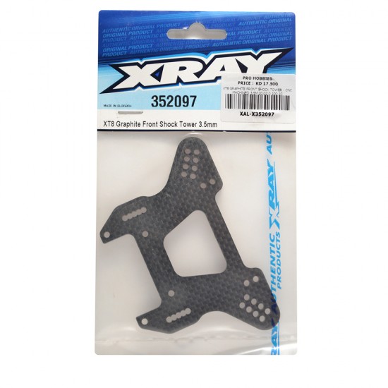 XT8 GRAPHITE FRONT SHOCK TOWER - CNC MACHINED 3.5M 20,02 0 100,10