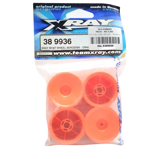 XRAY M18T WHEEL AERODISK - ORANGE (4)