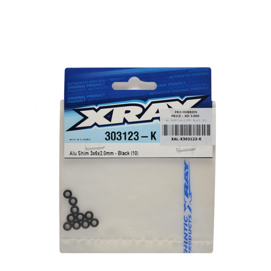 ALU SHIM 3x6x2.0MM - BLACK (10)