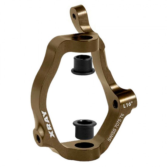 XB808 ALU CASTER BLOCK 16° LEFT - SWISS 7075 T6 -