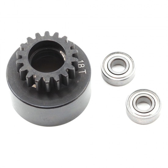 XB808 CLUTCH BELL 18T WITH OVERSIZED 5x12x4MM BALL