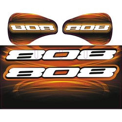 XRAY XB808 WING STICKER - DIE-CUT - BLACK