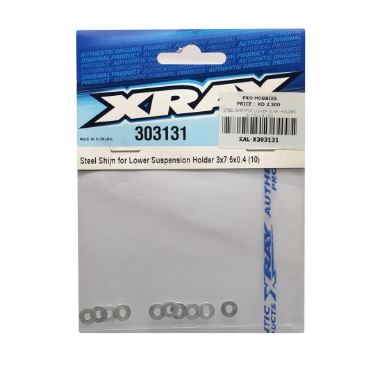 STEEL SHIM FOR LOWER SUSP. HOLDER 3x7.5x0.4 (10)
