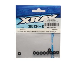 ALU SHIM FOR LOWER SUSP. HOLDER 3x7.5x1.5 - BLACK (10)