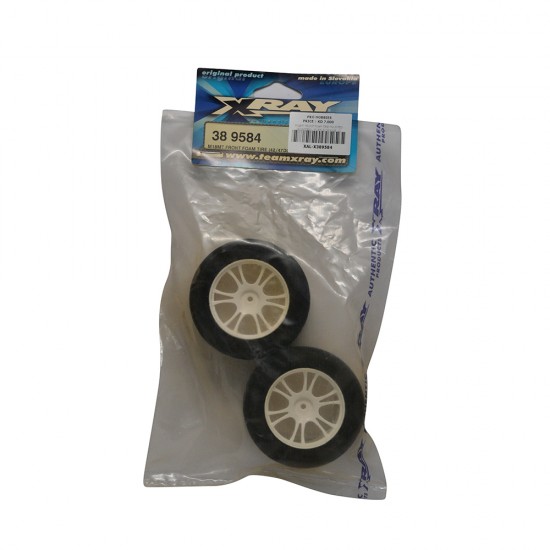 M18MT FRONT FOAM TIRE MOUNTED (42/47DEG) - PURPLE/ORANGE (2)