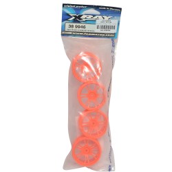XRAY M18MT STARBURST WHEELS - ORANGE (4) XRAY M18MT STARBURST WHEELS - ORANGE (4)