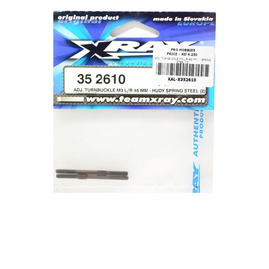 ADJ. TURNBUCKLE M3 L/R 45 MM   - SPRING STEEL (2)
