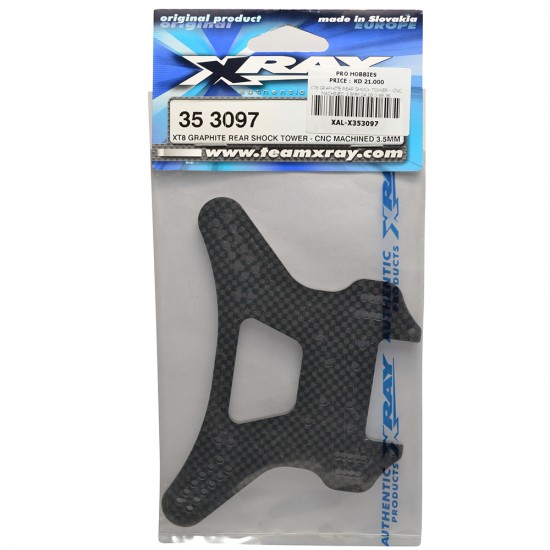 XT8 GRAPHITE REAR SHOCK TOWER - CNC MACHINED 3.5MM 24,18 0 48,36