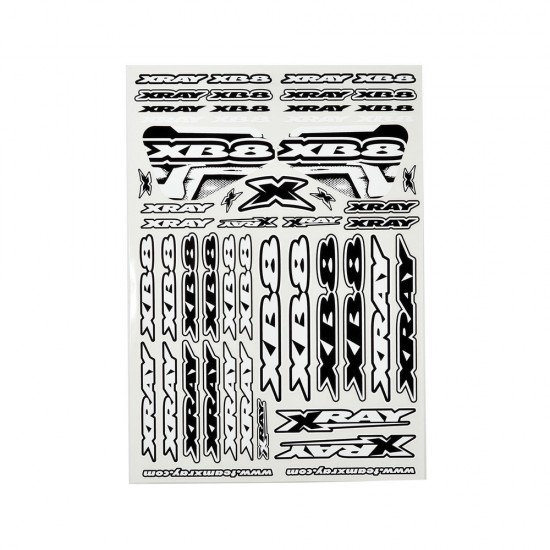 XRAY XB8 STICKER FOR BODY - WHITE