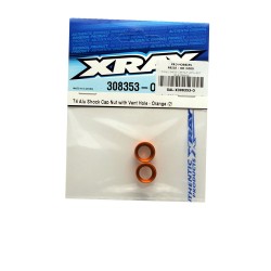 T4 ALU SHOCK CAP-NUT WITH VENT HOLE-ORANGE