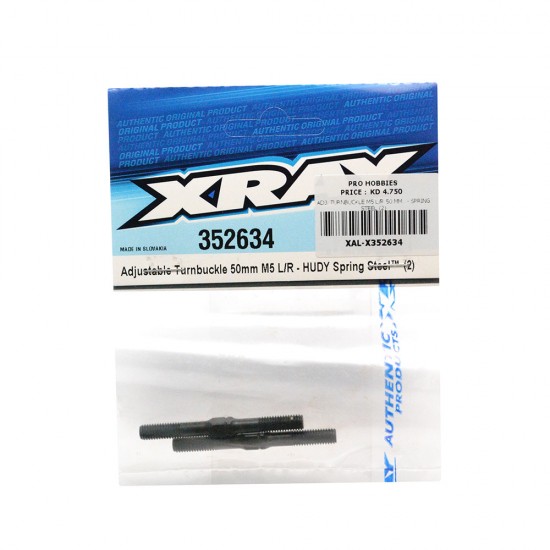 ADJ. TURNBUCKLE M5 L/R 50 MM - SPRING STEEL (2)
