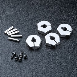 Alum. hex. wheel hubs 5mm (silver) (4)