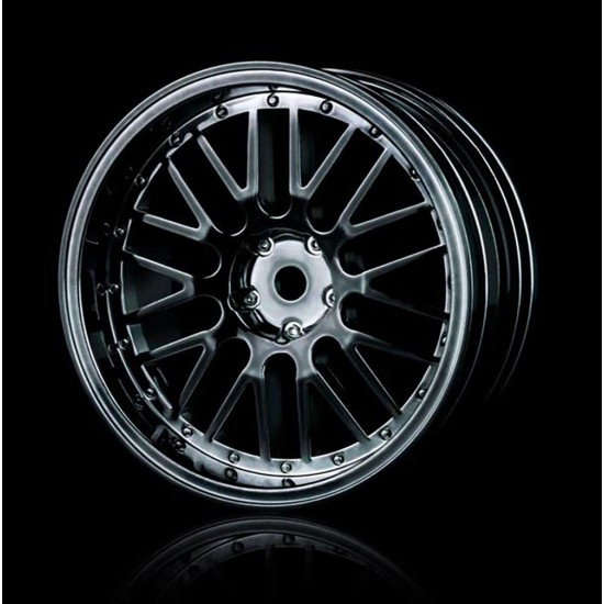 Silver black 10 spokes 2 ribs wheel (+5) (4)