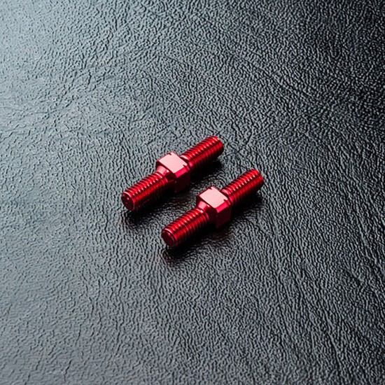Alum. reinforced turnbuckle 3X16 (red) (2)