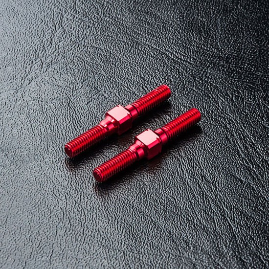 Alum. reinforced turnbuckle 3X25 (red) (2)