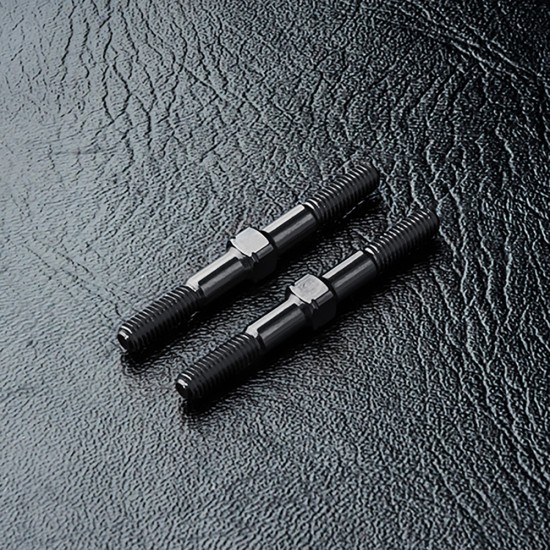 Alum. reinforced turnbuckle 3X32 (black) (2)