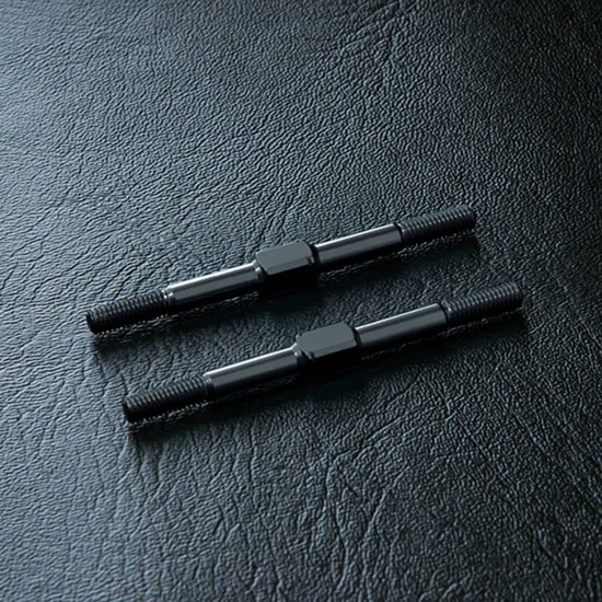 Alum. reinforced turnbuckle 3X44 (black) (2)