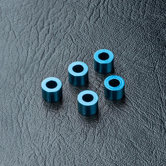 Alum. spacer 3X5.5X4.0 (5) (blue)