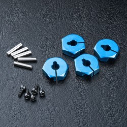 Alum. hex. wheel hubs 5mm (blue) (4)