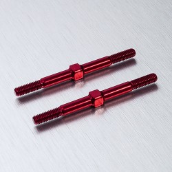 Alum. reinforced turnbuckle 3X40 (red) (2)
