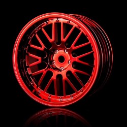 Red 10 spokes 2 ribs wheel (+8) (4) Red 10 spokes 2 ribs wheel (+8) (4)