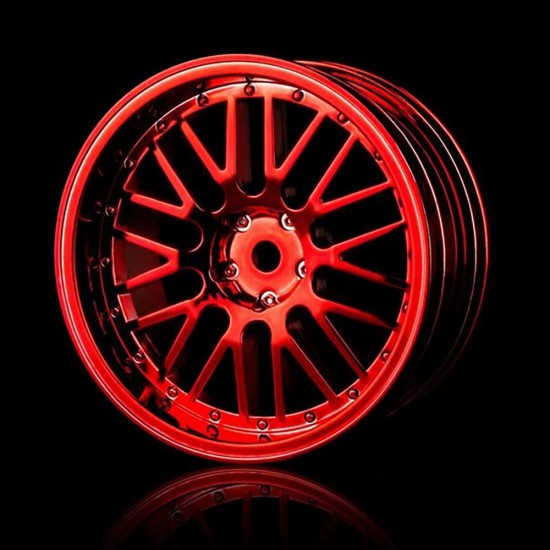 Red 10 spokes 2 ribs wheel (+8) (4)